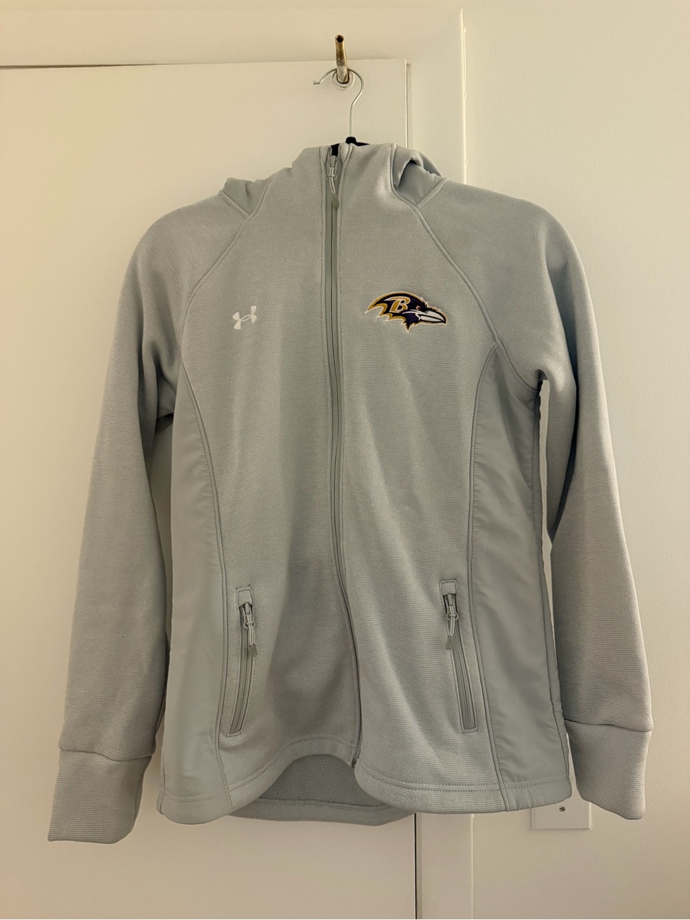 Under Armour Light Gray Baltimore Ravens Full-Zip Hoodie